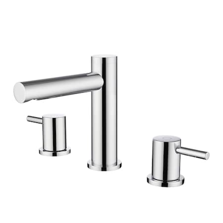 Kibi Circular 8 Bathroom Sink Widespread Faucet with Drain Assembly KBF1025CH